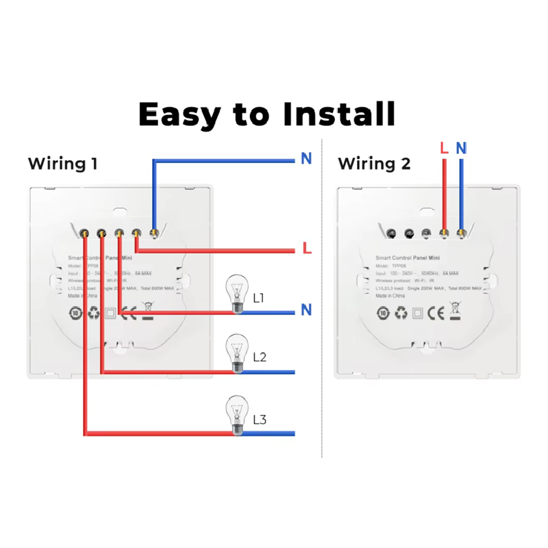 پنل کنترل هوشمند مینی مدل GS-TPP06-G (کنترل صحنه + رله سه کاناله + گیرنده مادون قرمز داخلی)