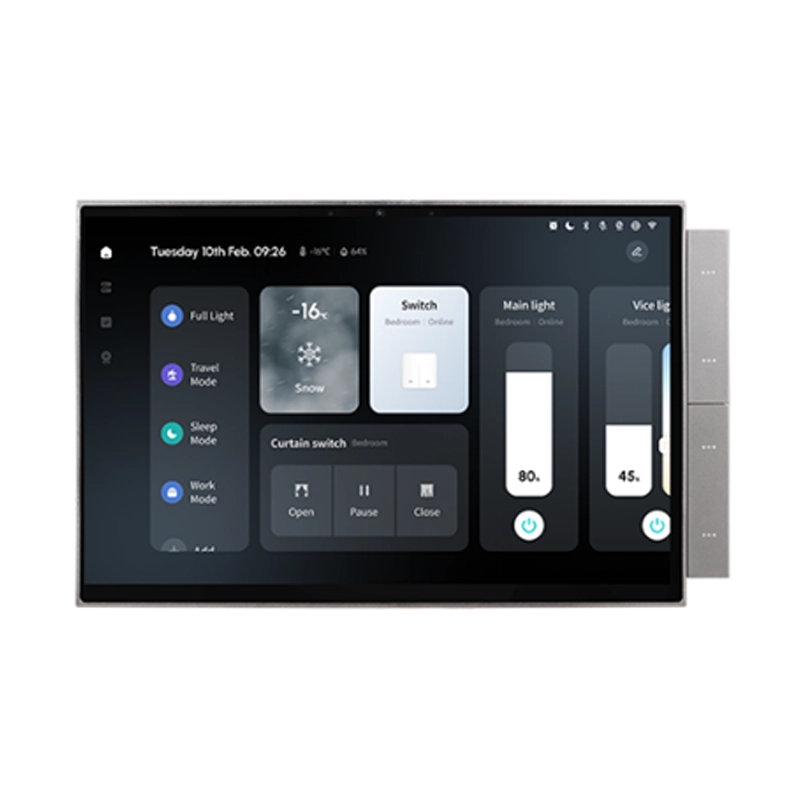 پنل کنترل لمسی ۱۰.۱ اینچی با دروازه تویا + مرکز پخش موسیقی + نمایشگر اینترکام، سه‌کاره مدل GS-T2E-TPA10-M2U