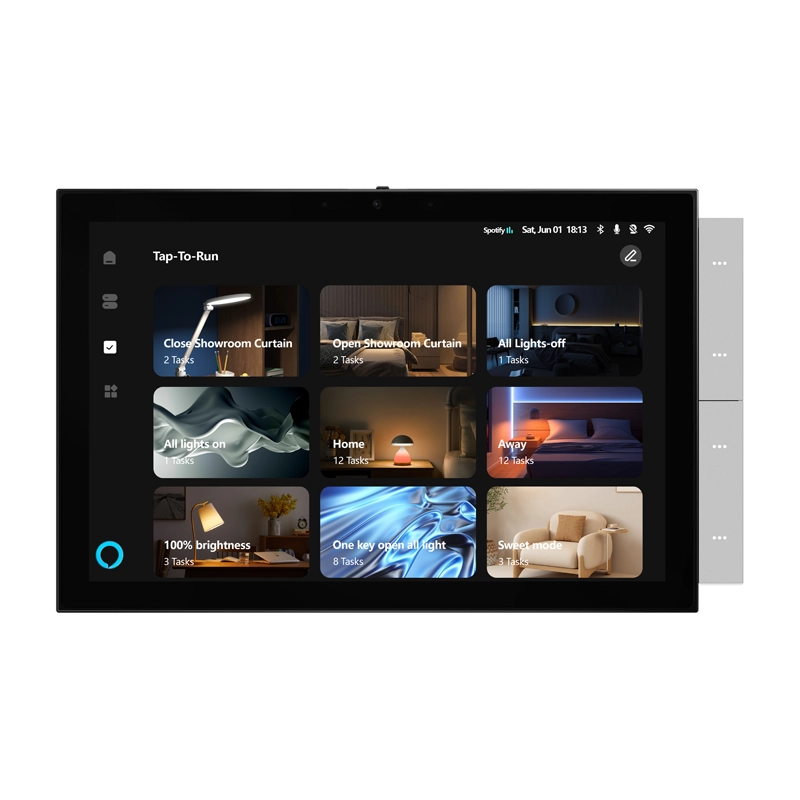 پنل کنترل لمسی ۱۰.۱ اینچی با دروازه تویا + مرکز پخش موسیقی + نمایشگر اینترکام، سه‌کاره مدل GS-T2E-TPA10-M2E