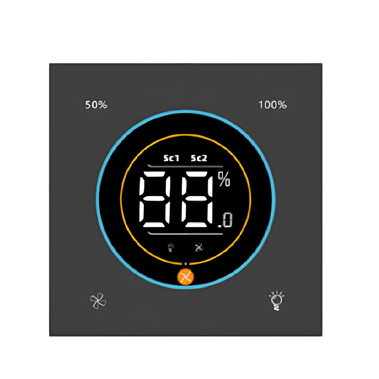 کلید هوشمند فن و روشنایی (نسخه پلاستیکی PC) مدل GS-X20U-1L1F-ZIGBEE-PC