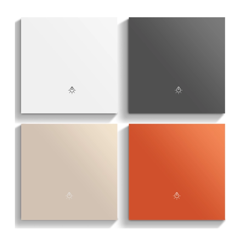 کلید ترکیبی ۱ کاناله N&L از جنس PC/آلیاژ آلومینیوم با رله و پنل صحنه ۲ در ۱ مدل Metal01-ZIG-W(White color)