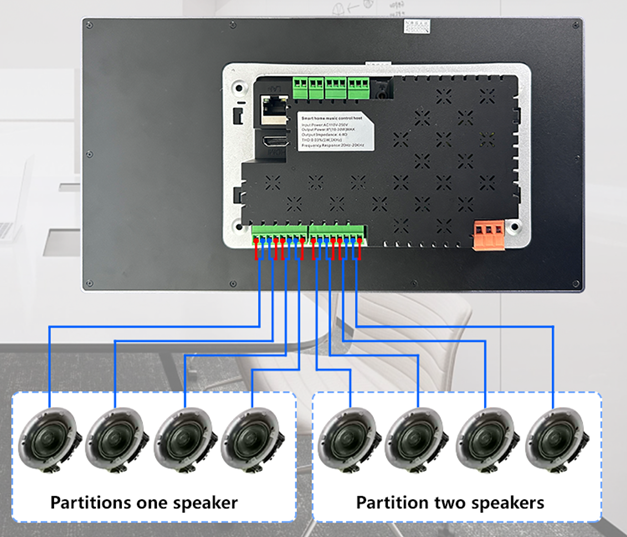 T10 Pro – پنل کنترل موسیقی پس‌زمینه دو منطقه‌ای با صفحه لمسی ۱۰.۱ اینچی
