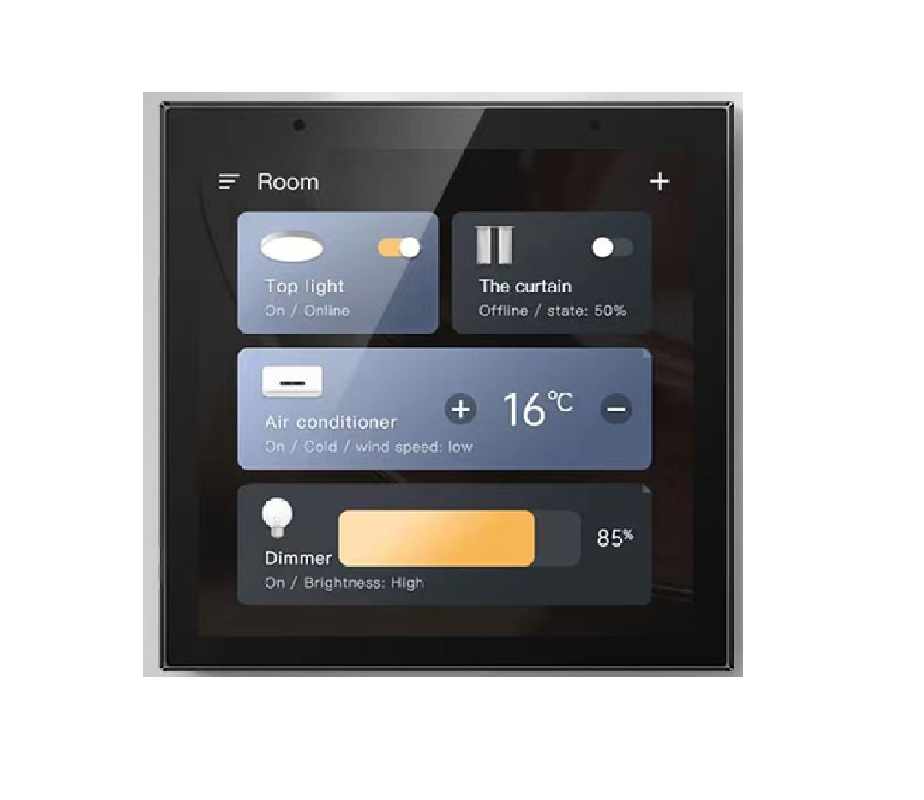 پنل کنترل لمسی ۴ اینچی با بلندگوهای دوطرفه مدل GS-F1 (Built-in tuya gateway and music amplifier)