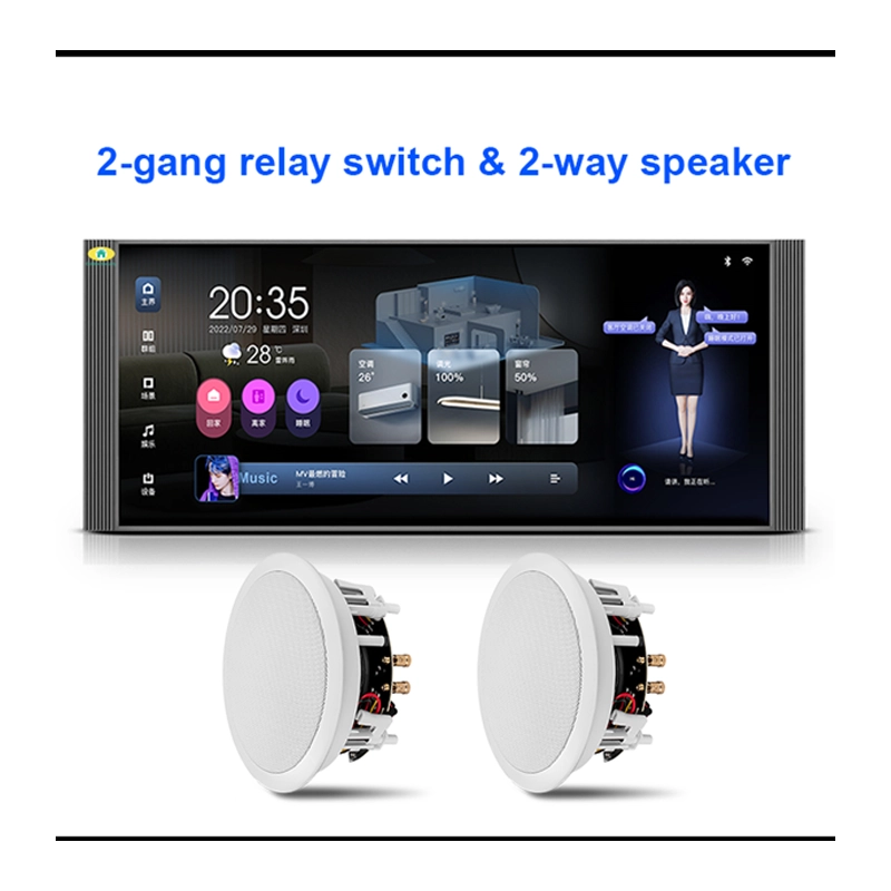 پنل کنترل هوشمند خانه و پخش موسیقی با صفحه‌نمایش لمسی ۱۲ اینچ مدل GS-F12-2CH