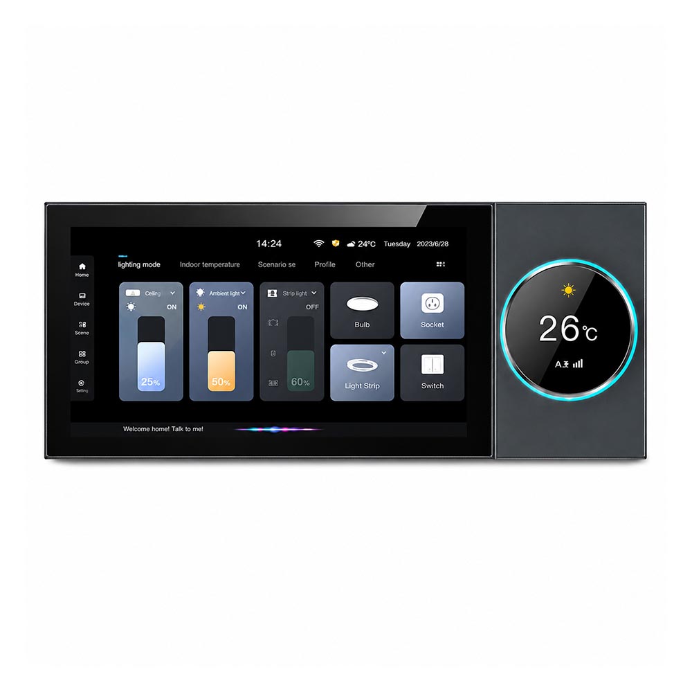 پنل کنترل خانه هوشمند و پخش موسیقی (Support 2-way wired speakers)Zigbee مدل F6-2