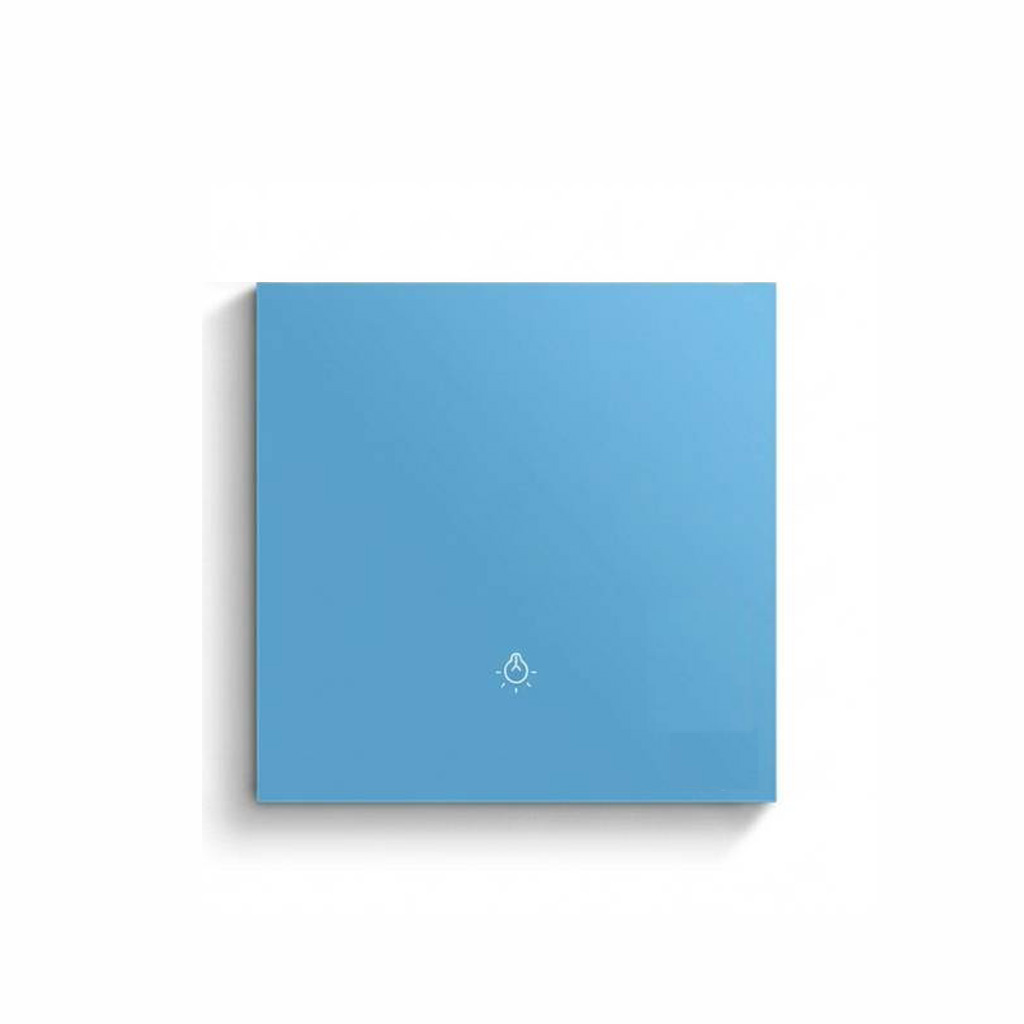 کلید ترکیبی ۱ کاناله N&L از جنس آلیاژ آلومینیوم با رله و پنل صحنه ۲ در ۱ مدل Metal01-ZIG-B(Blue color)