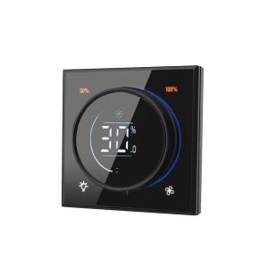 کلید هوشمند فن و روشنایی شیشه مقاوم مدل GS-X30U-1L1F-Zigbee-Glass