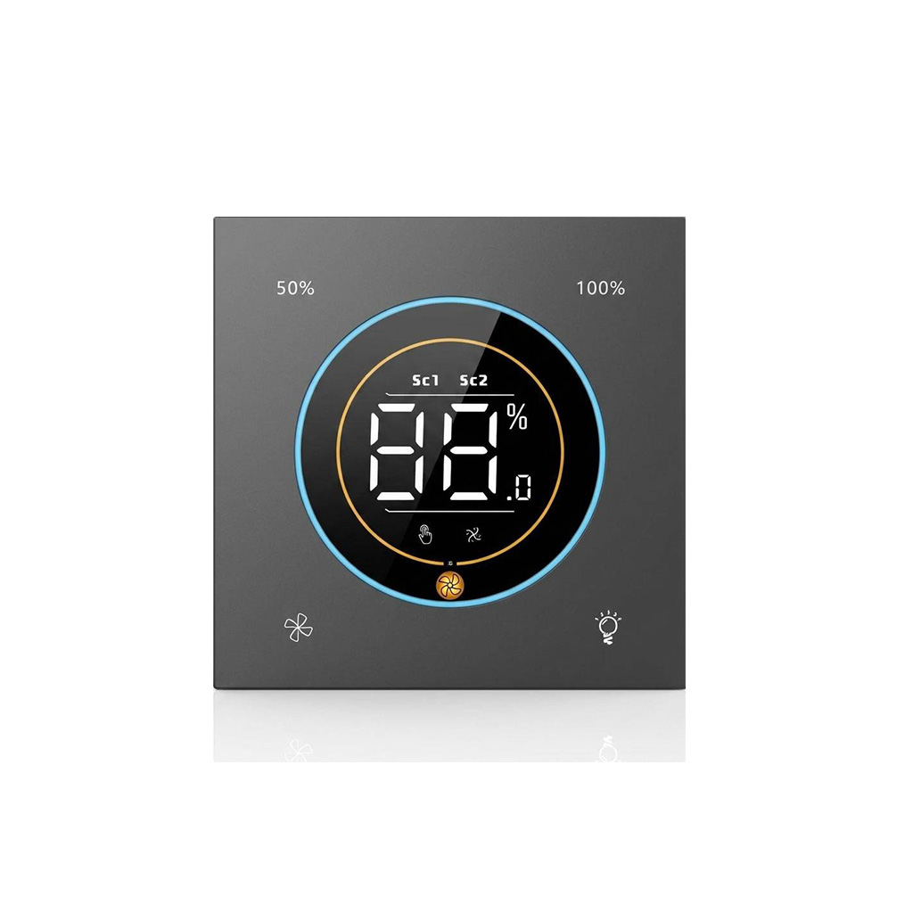 کلید هوشمند فن و روشنایی پلاستیکی مدل GS-X20U-1L1F-ZIGBEE-PC