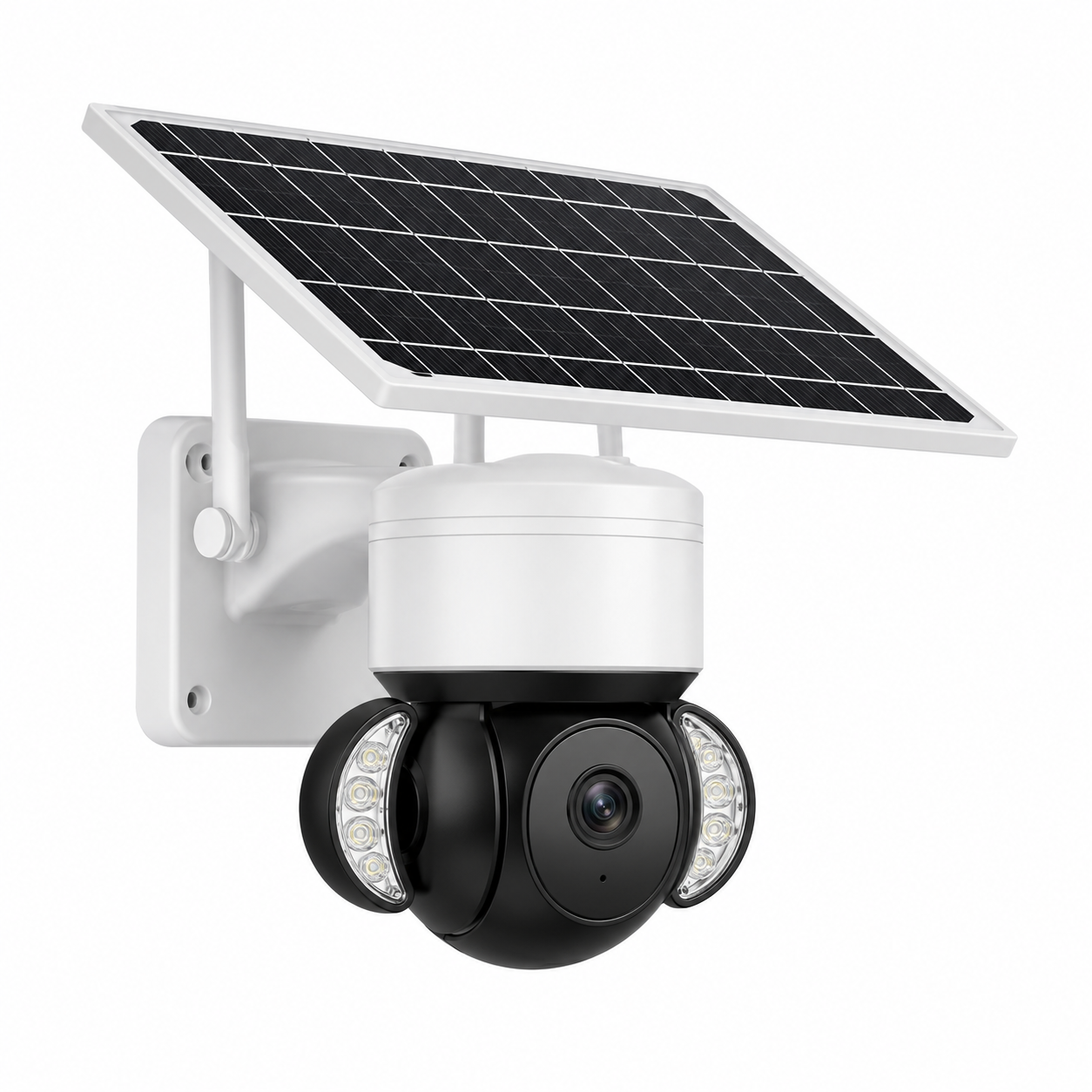 دوربین امنیتی ۴G خورشیدی با چراغ‌افروز مدل 4G-S518-3MP-TUYA