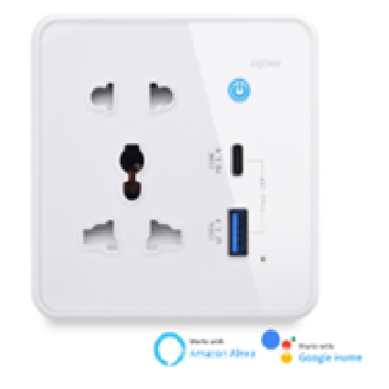 پریز هوشمند یونیورسال با پورت USB و Type-C  UK03WIFI-TYPC-C+USB