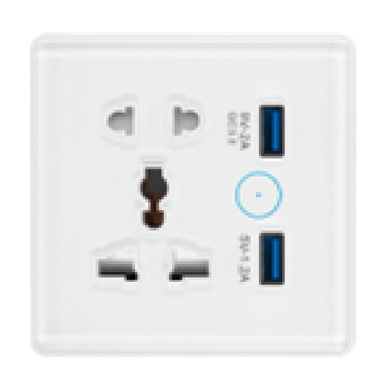 پریز هوشمند یونیورسال ۵ سوراخ Zigbee با دو پورت USB GS-1530ZN-2USB