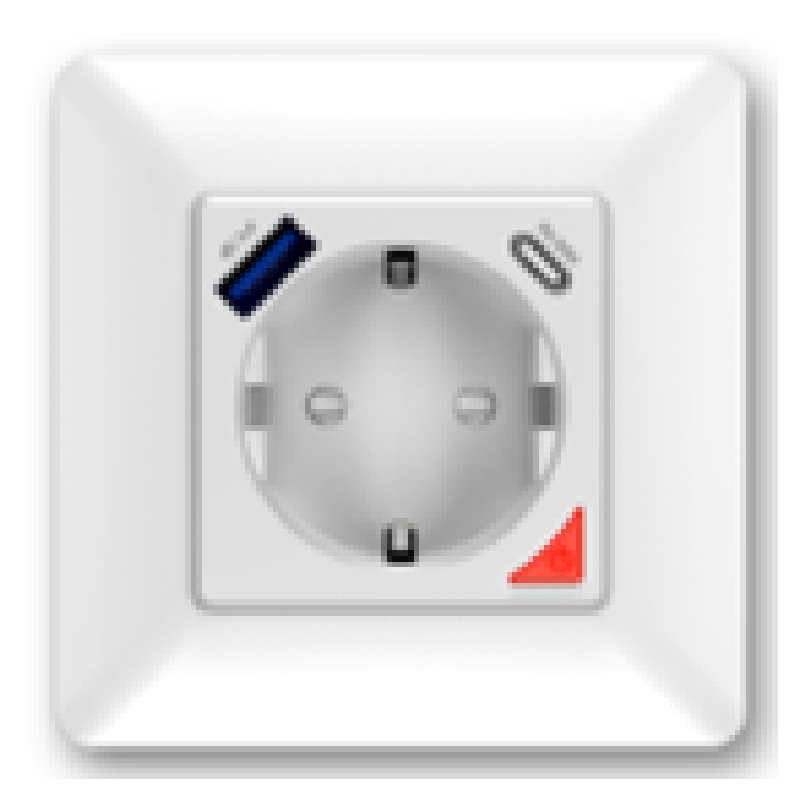 پریز دیواری هوشمند WiFi با پورت Type-C و USB – ۲۰ وات (استاندارد EU) GS-WIFI-Y-EU-1U1C