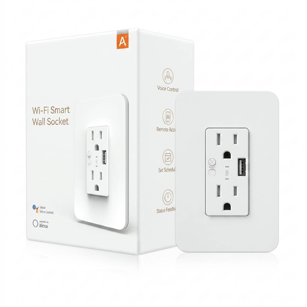 پریز هوشمند WiFi – استاندارد (US) WK-US2U-WH-EN