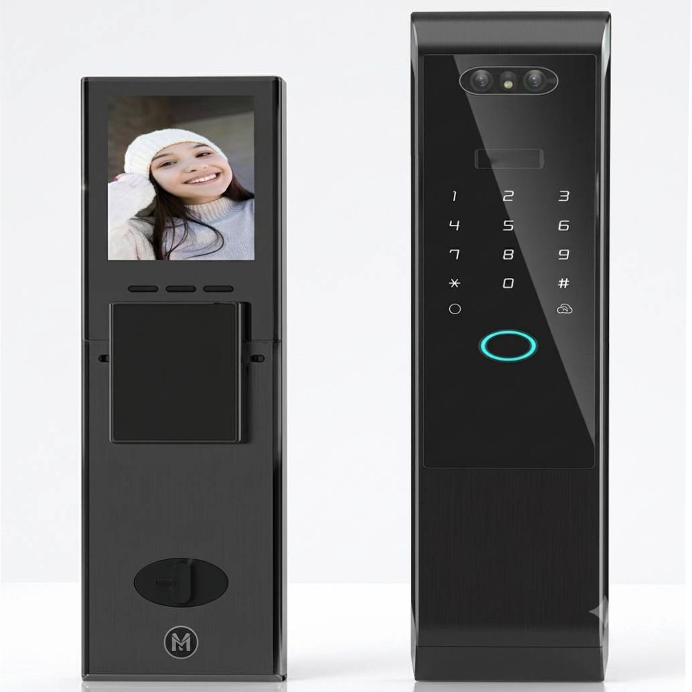 قفل هوشمند اتوماتیک ۳D چهره + زنگ ویدئویی مدل GS-P20 همراه با بدنه قفل وای‌فای دار
