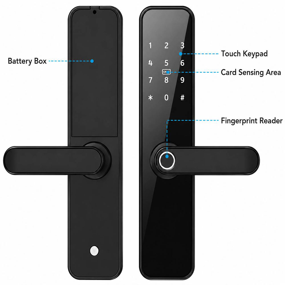 قفل هوشمند بلوتوثی مدل F7-TT-BLE (۶ روش باز کردن قفل)