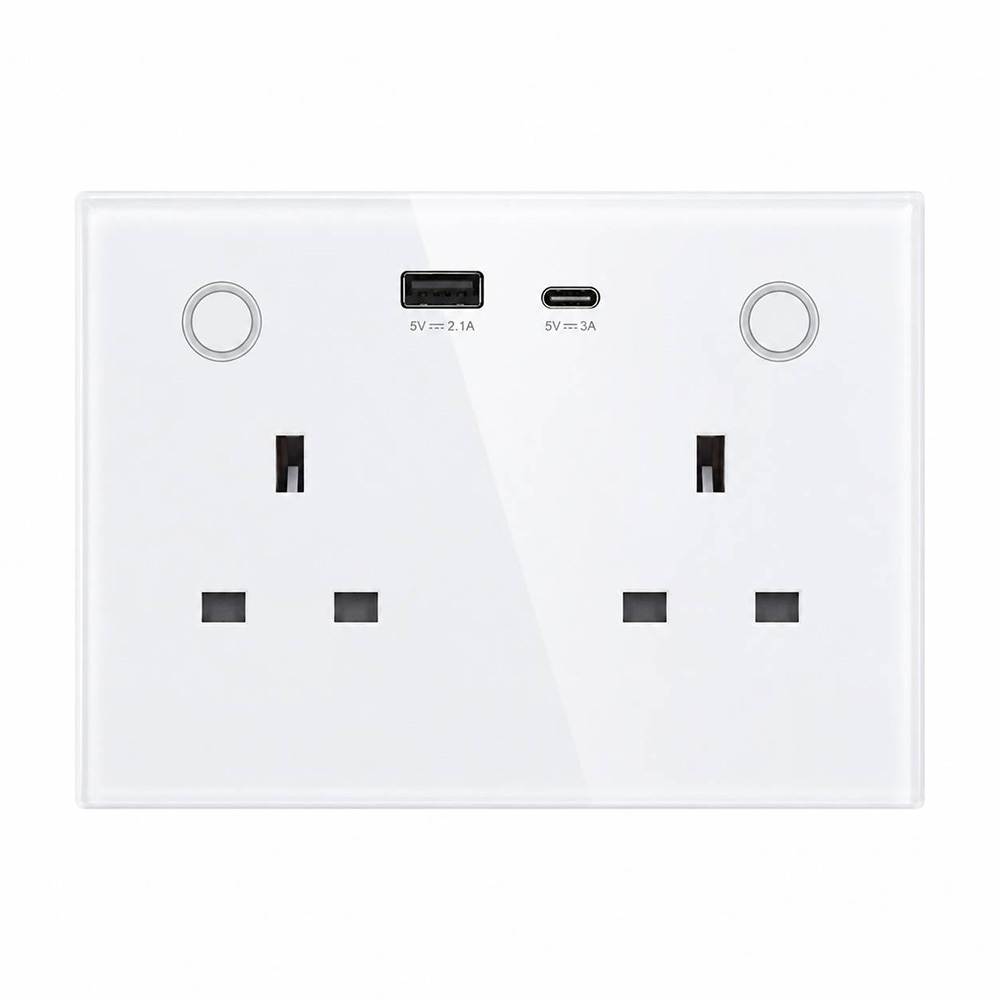 پریز دوتایی ۱۴۷ – استاندارد (UK) GS-UKWB02-Wifi