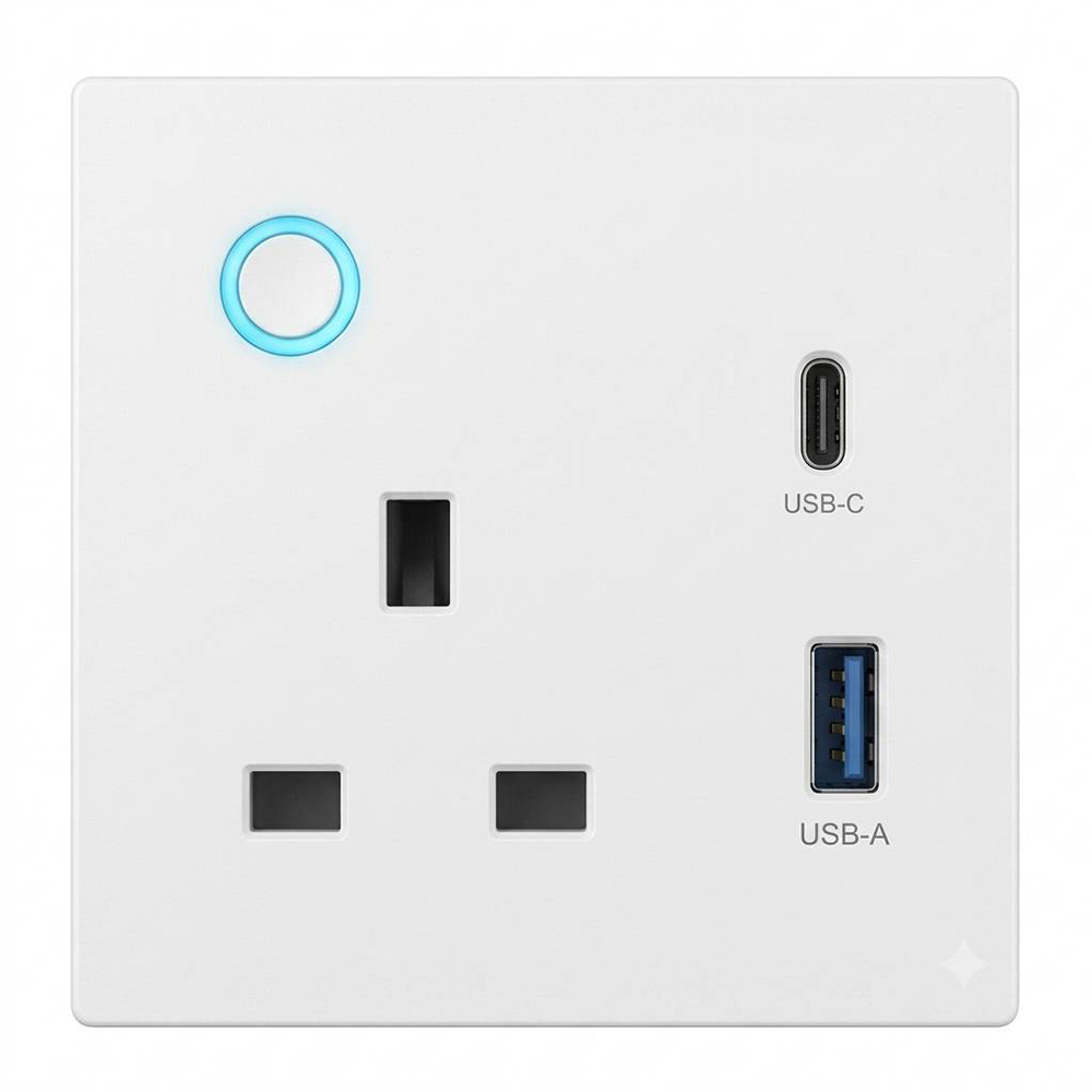 پریز دوگانه زیگ بی استاندارد انگلستان GS-UKWS01-Zigbee
