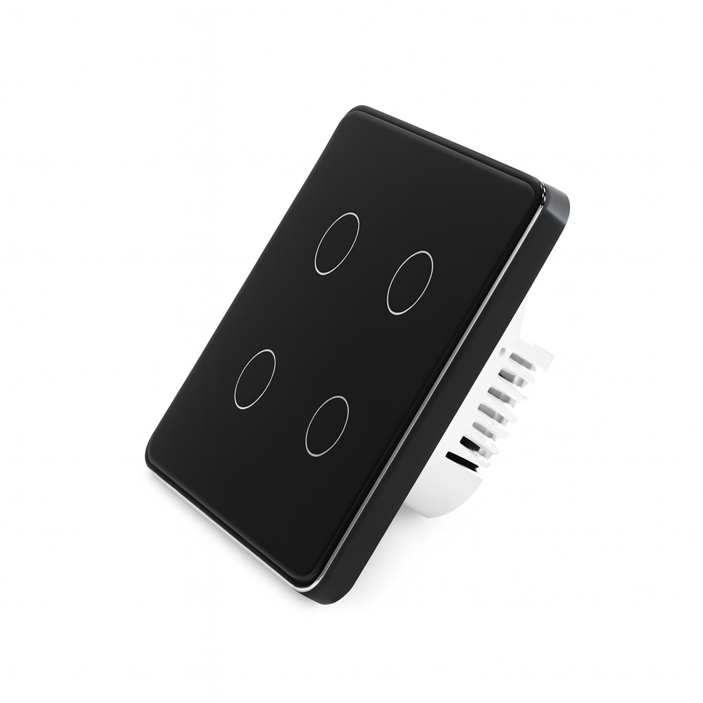 کلید روشنایی و فن هوشمند چهار کاناله زیگبی Zigbee 4 gang